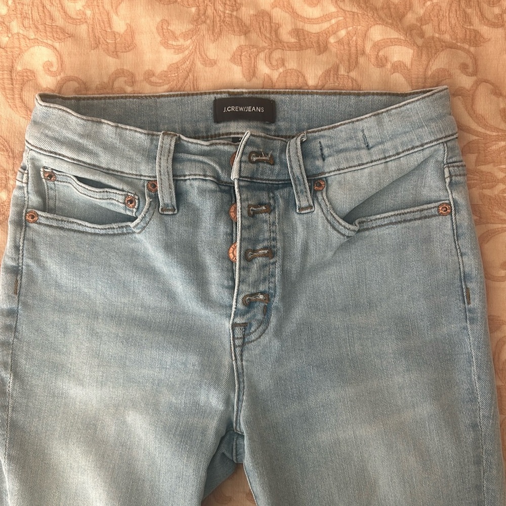 J Crew - 9" High-Rise Toothpick Button Fly Jean - Size 25P - Picture 3 of 9